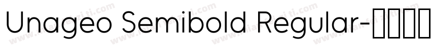 Unageo Semibold Regular字体转换